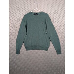 Vintage Polo Ralph Lauren 100% Wool Sweater Men's XL Scottish Yarn Teal Green